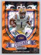 2021 Panini Prizm Draft Picks Collegiate Ja'Marr Chase #162 LSU Orange Ice