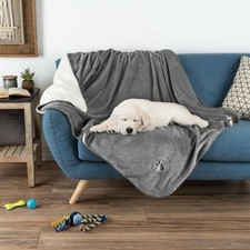Waterproof Pet Throw 50 x 60 Inch Bed Couch Protect Furniture Dog Blanket Gray