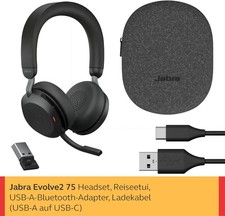 Jabra Evolve2 75 MS Stereo Wireless Headset U...