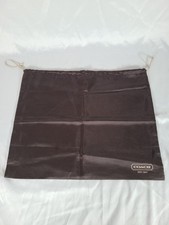 Coach Satin Brown Colored Dust Cover w/ draw string 16  x13" for Shoulderbags