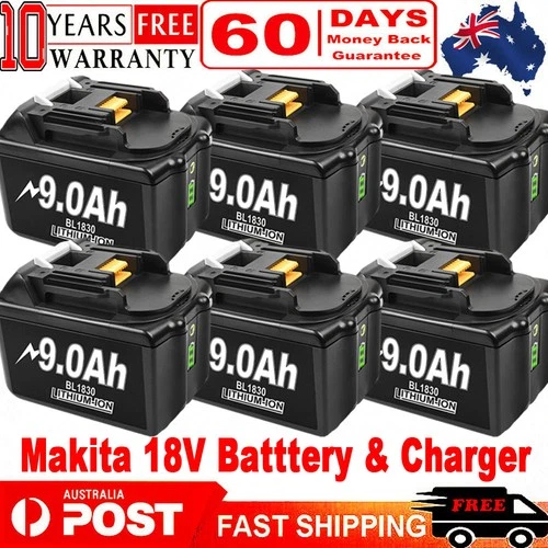 2-Pack 9.0Ah 6.0Ah 5.0Ah For Makita 18V Li-ion Battery BL1850 BL1860 BL1830 LXT - Picture 1 of 18