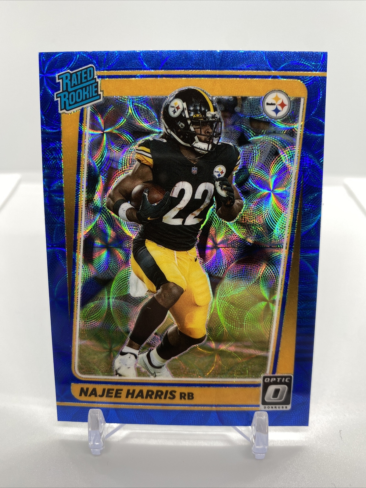 2021 Panini Donruss Optic Rookie RC #213 Najee Harris Blue Scope Steelers