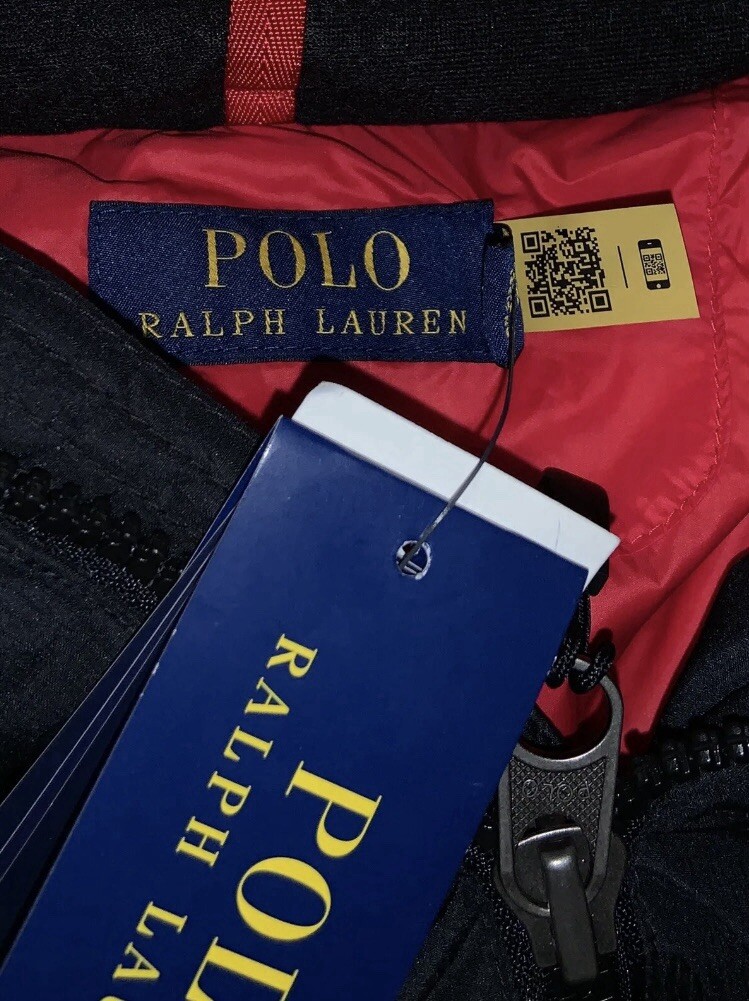 POLO Ralph Lauren Giacca Uomo 4XLT Grande Alto Big Pony Piumino con Cappuccio Nero NUOVO