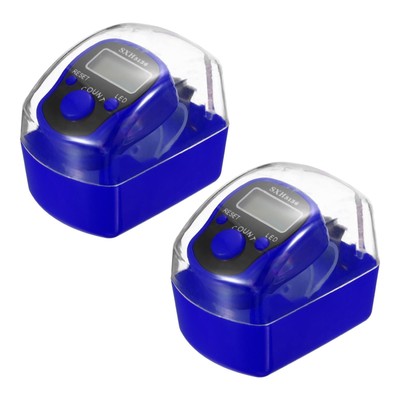 Finger Count Counter 0-99999 5 Digital LED Display, Dark Blue,2pcs