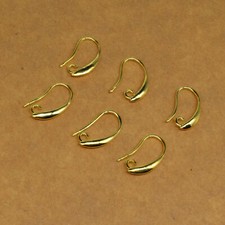 DIY Design Jewelry Findings 18K Golds Filled Smooth Pinch Bail Earring Earwire