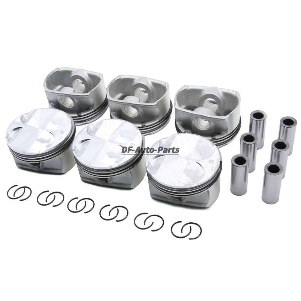 Pistons & Rings Set 10.7:1 For BMW E90 E60 E83 128i 328i 528i X1 N52 3.0L - Image 3 of 4