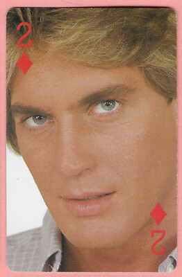 1982 Chippendales Single Swap Playing Card, Male Dancer, Two of Diamonds - VG