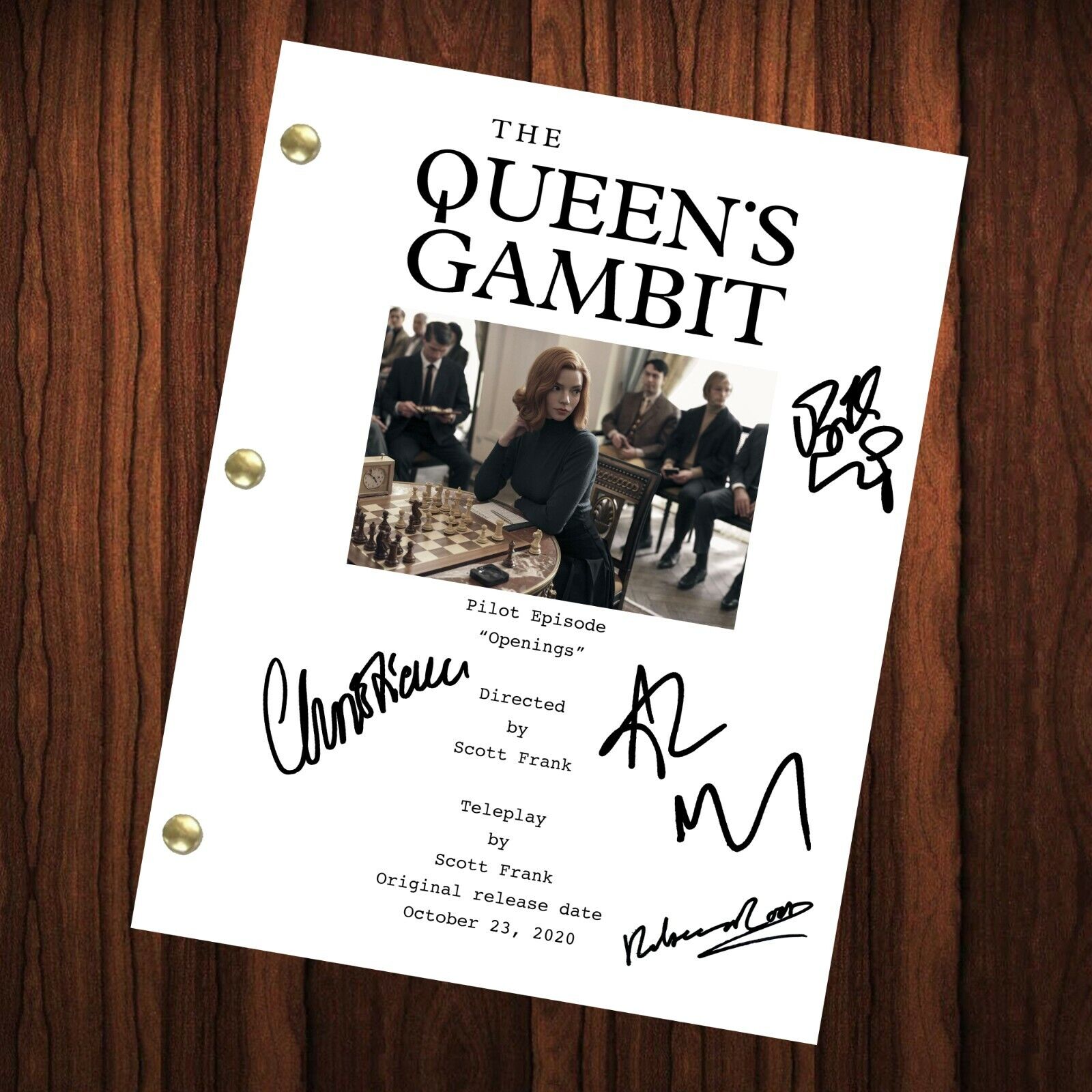 The Queen's Gambit TV Signed Script Autograph Screenplay 