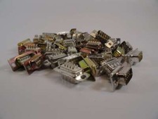 DB9 DB 9 D-Sub 9 Pin Solder Connectors Male - White - LOT OF 50