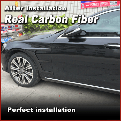 For Mercedes Benz W213 E300 E43 2017-2020 Real Carbon Side Air Vent Fender Cover - Picture 3 of 12