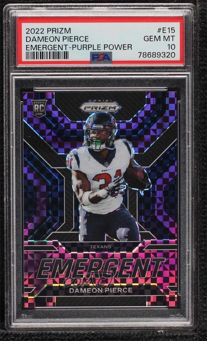 Dameon Pierce Panini Prizm Emergent #E15 Purple Power