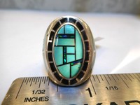 Heavy $750 Mens Pinky Ring Turquoise Firey Black Opal 8 Kingsman20 Grams Heavy $750 Mens Pinky Ring Turquoise Firey Black Opal 8 Kingsman20 Grams