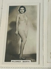 Tarjeta coleccionable Carreras Tobacco 1939 escenario de película bellezas foto Mildred Barth real