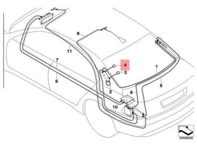 NEU BMW E65 E66 RR1N ANTENNE ADAPTERKABEL DIVERSITY 61126912157 ORIGINAL