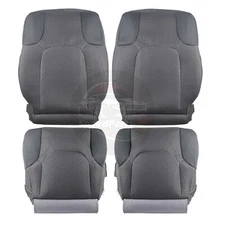 For 2005-2019 Nissan Frontier Driver & Passenger Bottom Leather Seat Cover Gray