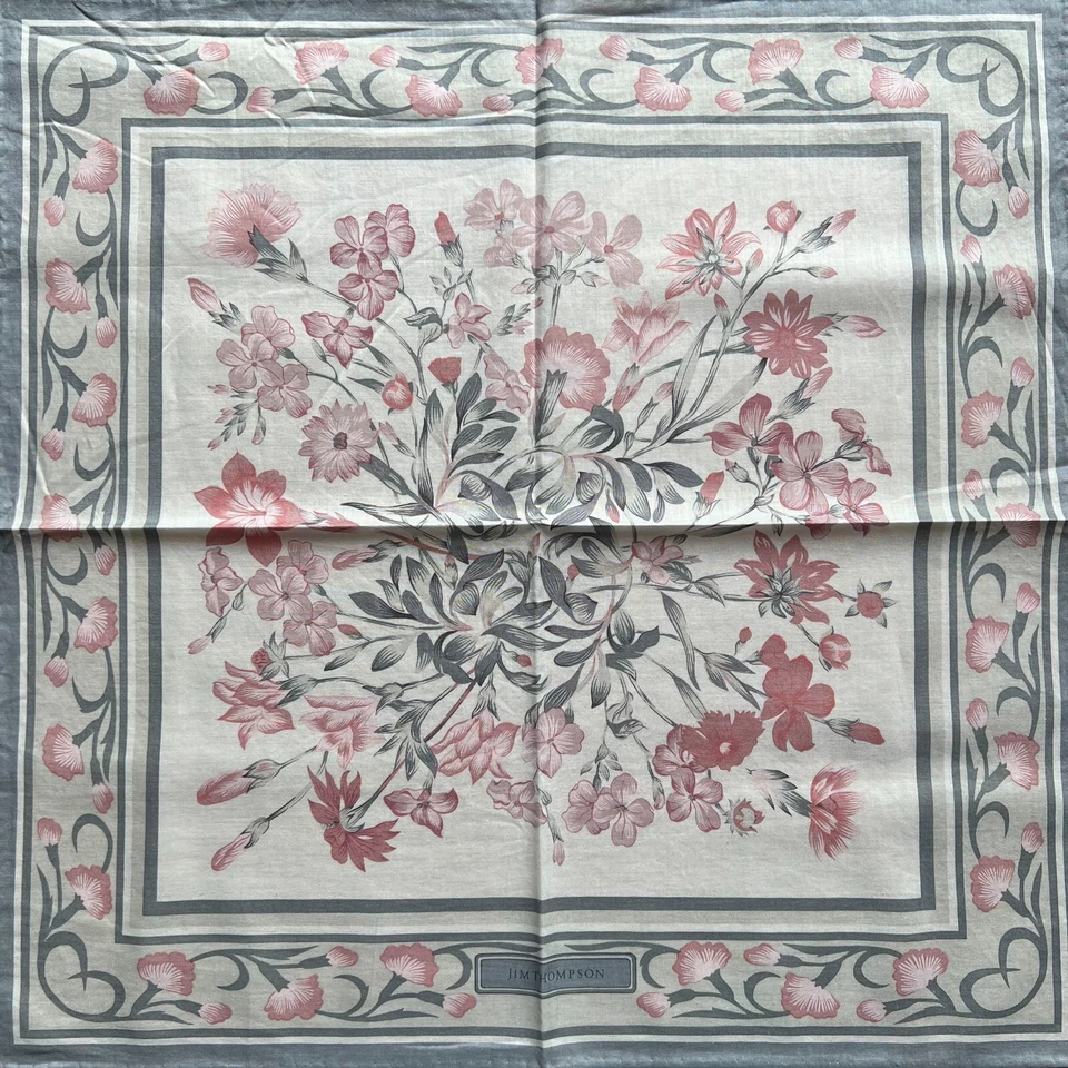 PAÑUELO MUJER VINTAGE ESTAMPADO FLORAL BOLSILLO CUADRADO ALGODÓN 16" A-0716 Foto 2 de 3