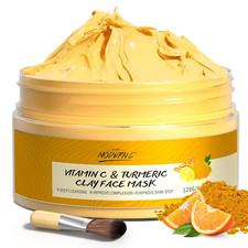 Turmeric Clay Face Mask, Deep Cleansing Skin Care for Blackheads Acne Dark Spots