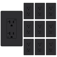 20 Amp Decorator Wall Outlet Tamper Resistant Duplex Receptacle Outlet Includ Sc