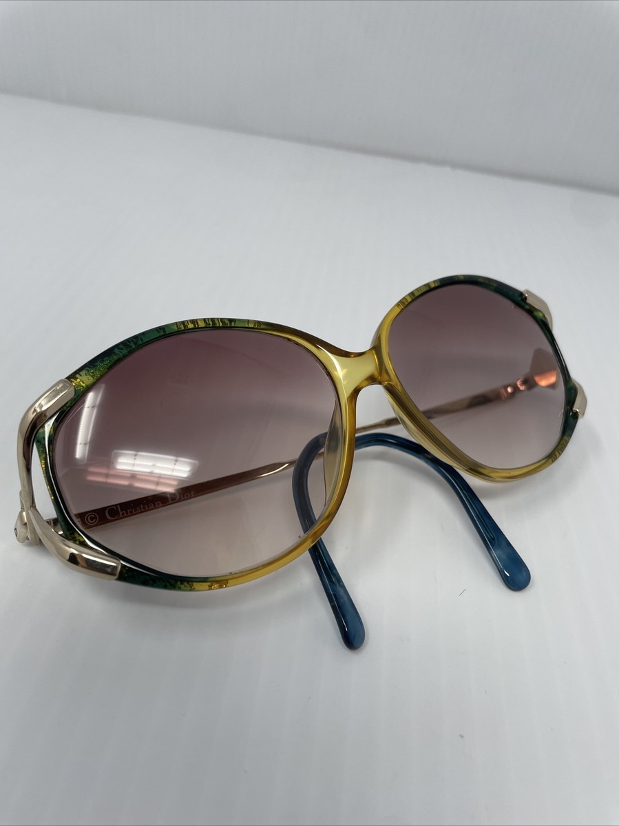 Christian Dior クリスチャンディオール 金 サングラス レディース CHRISTIAN DIOR © Sunglasses 2481 . Gold Plated. OVERSIZED