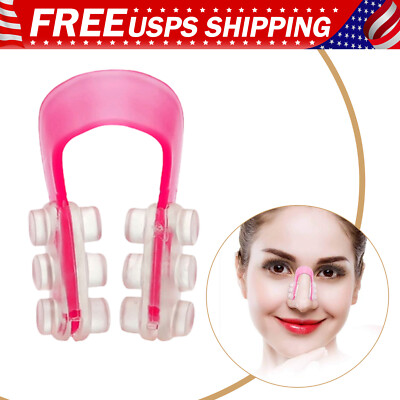 2 Clip Modellanti Per Naso In Silicone - Sollevamento Ponte Nasale, Trasparente E Rosa - Foto 7