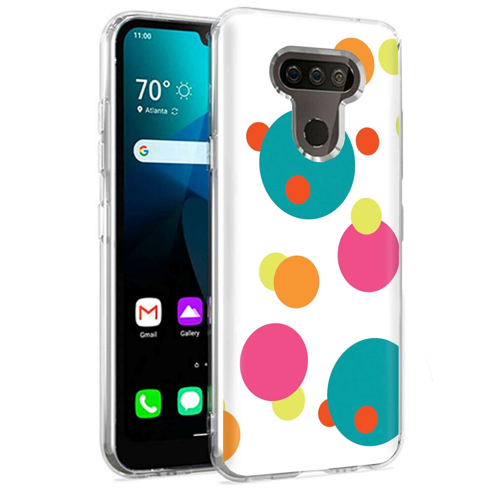 Phone Case for LG Harmony 4,Xpression Plus 3,K40S, Color Polka Dots Print