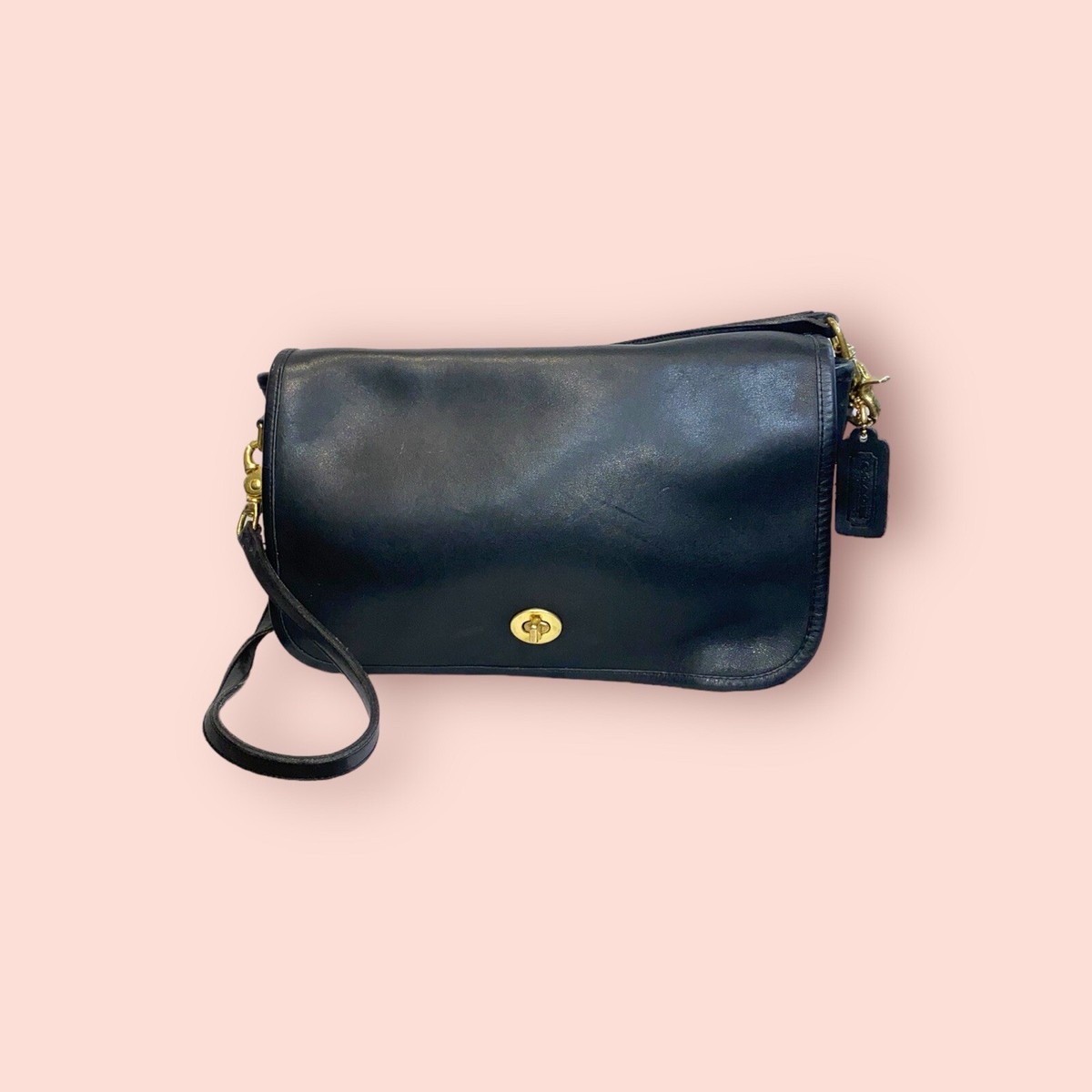 COACH Vintage NYC Black Luxury Leather Convertible Clutch