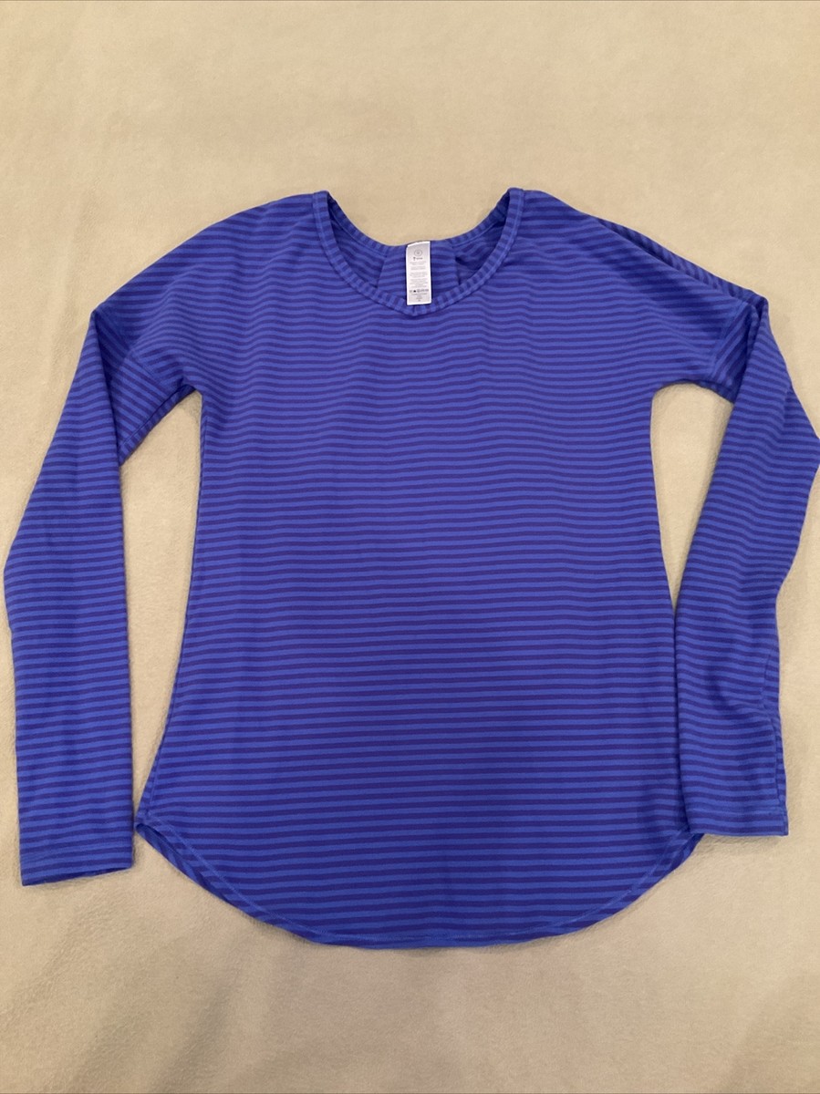 Ivivva 12 Girls By Lululemon Top striped purple Super Soft Long
