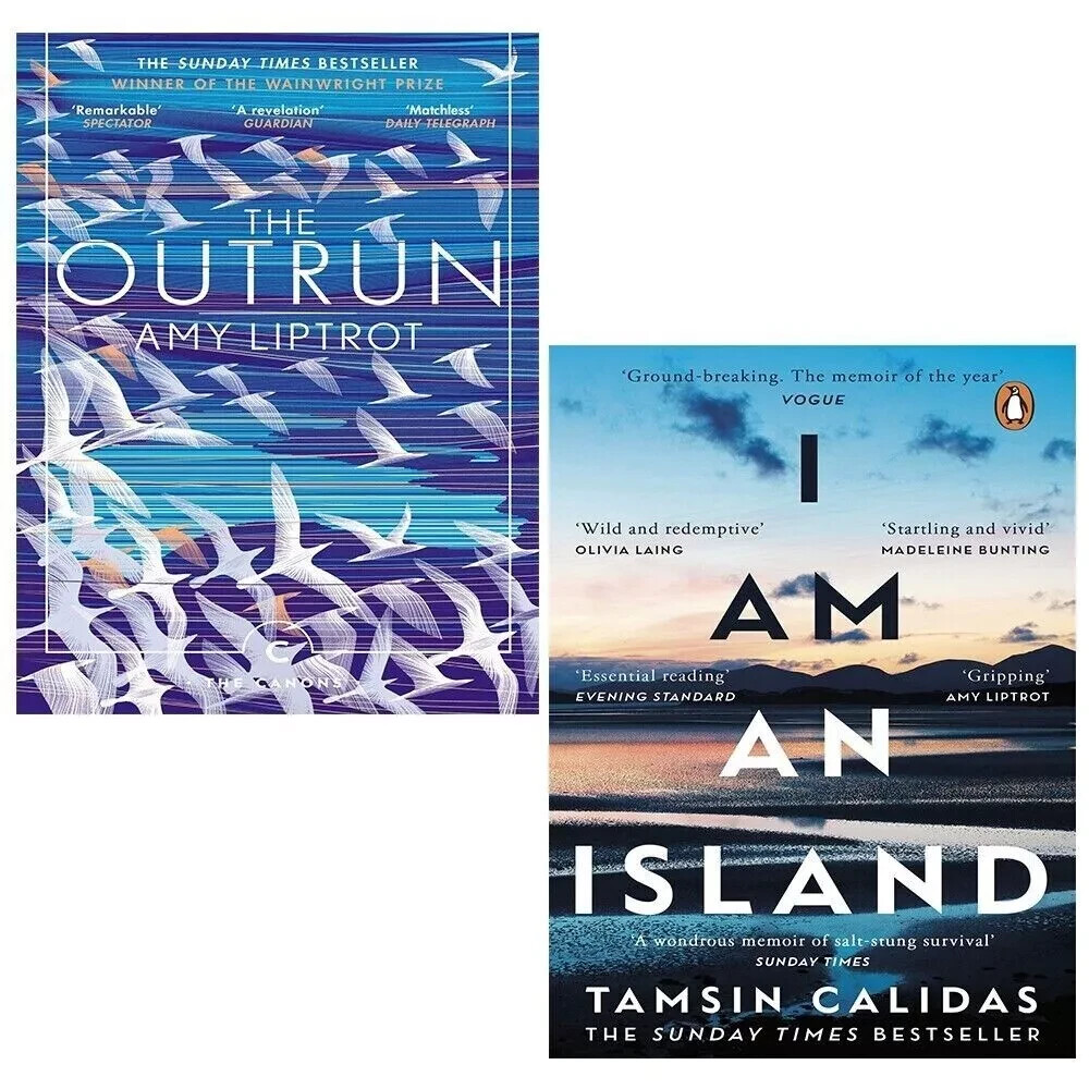 Outrun Canons Amy Liptrot, I Am An Island Tamsin Calidas 2 Books Set Paperback