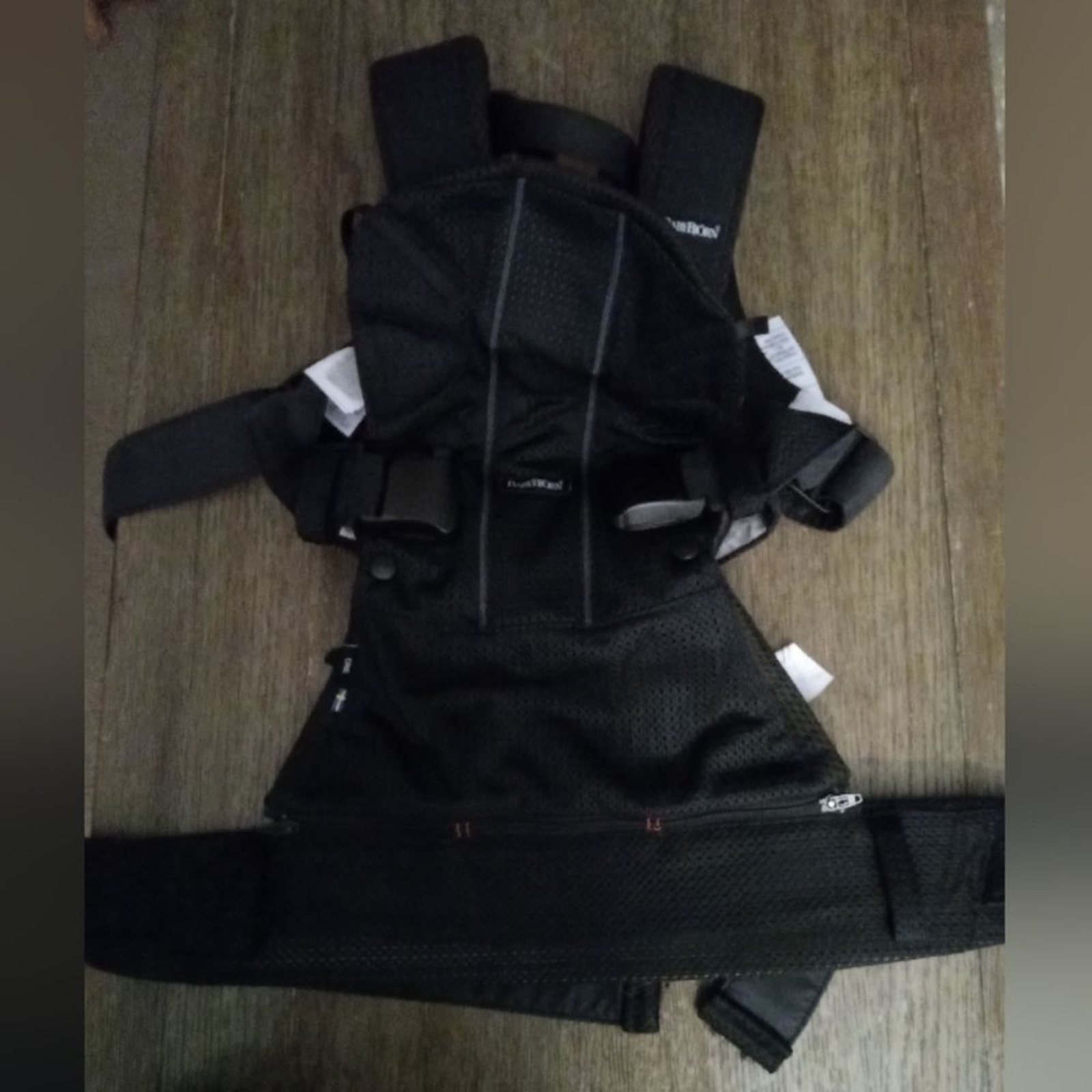 Baby Bjorn Baby Carrier For Newborn and Baby Black Mesh Padded Carrier-image