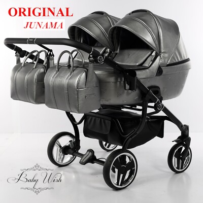 JUNAMA Termo Duo V2 Baby Exklusive Kinderwagen Doppel Trageschale Autositz 3in1