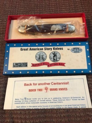 Boker Great American Story Knife 1777 ''BUFFALO BILL & SITTING BULL'' NEW IN BOX
