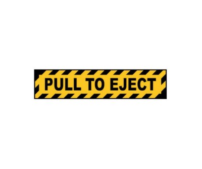 SET OF 2  PULL TO EJECT DECAL Vinyl Decal Stickers 4.5'' x 1.0''