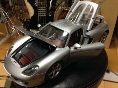 Tamiya model 1/12 sized Porsche Carrera GT precision silver mini