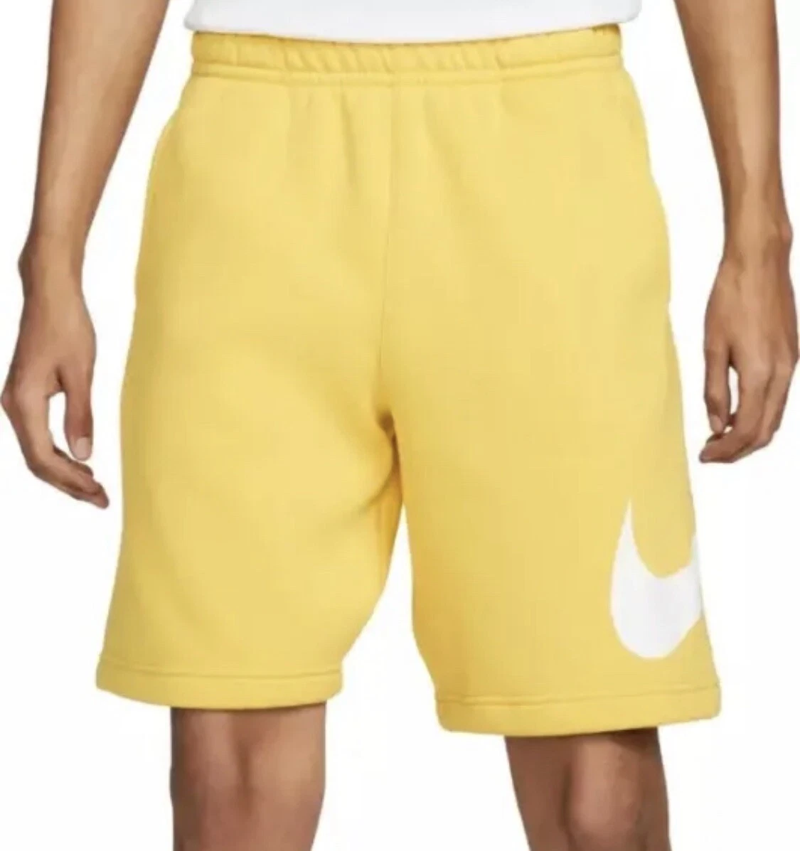 Nike Sportswear Club Men s Graphic Fleece Sweat Shorts Yellow BV2721 765 SZ L