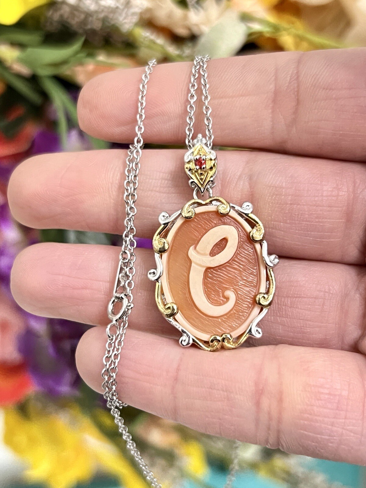 Gems EN Vogue Amber, Cameo \u0026 Orange Sapphire Ring, image size:1200x1600