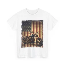 Motorcycle American Flag Shirt, Motorcycling Lovers T-shirt, Motorcyclist Shirt 