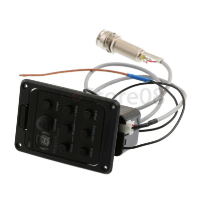 Dual Mode Guitar Preamp EQ Tuner Piezo Pickup Mic Beat Presys Blend 301 LYWS 