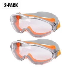 2 Pack Safety Goggles Over Glasses Lab Work Eye Protective Eyewear Clear Lens US