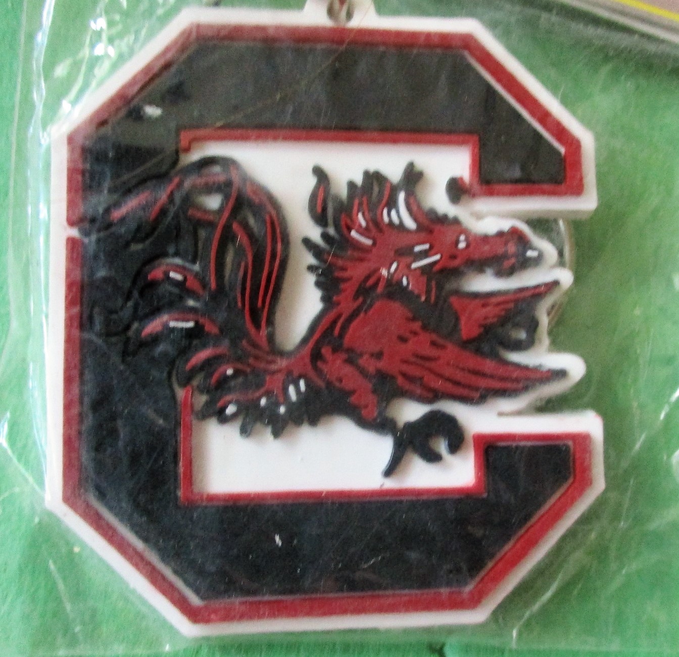 NCAA South Carolina Gamecocks Leather Keychain - Officially Licensed, Square Black Key Fob With Emblem - View #8