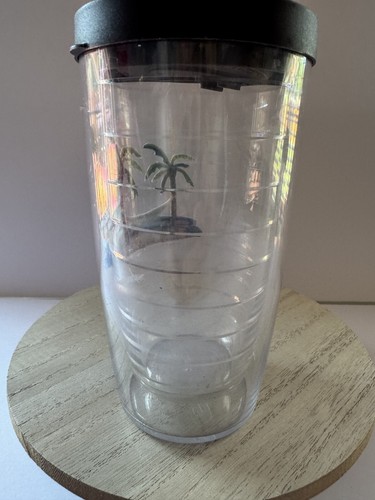 Tervis Tumbler Cup With Lid Beach Palm Trees Hammock 16 oz - Picture 3 of 5