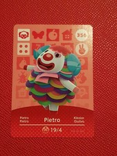 PIETRO ANIMAL CROSSING AMIIBO SERIES 4 CARD #356 TRACKED AU POST geniuine