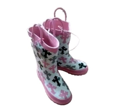 Blazin Roxx Girls Rain Boots 58124 Crosses size 12/13