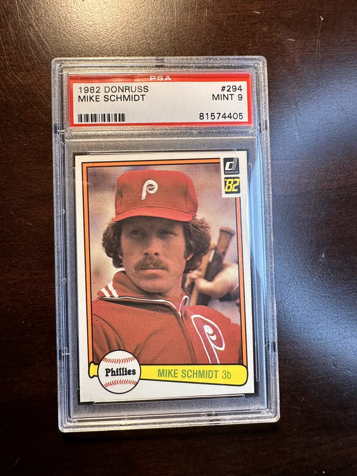 1982 Donruss Mike Schmidt #294 PSA 9 Philadelphia Phillies