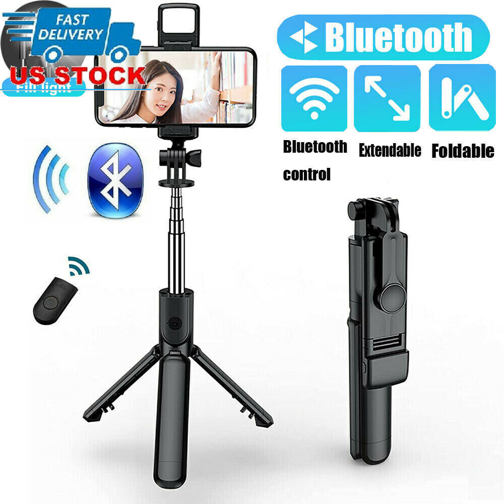 Remote Selfie Stick Tripod with Phone Holder for iPhone Samsung Desktop Stand