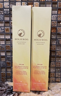 Bundle 2 Holifrog Solar Daily Mineral Sunscreen SPF 30 2oz ea Full Size exp 6/27