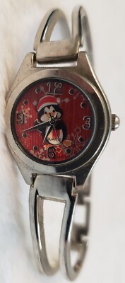 Quartz Watch,  Penguin Bracelet Watch Silver Color, Used