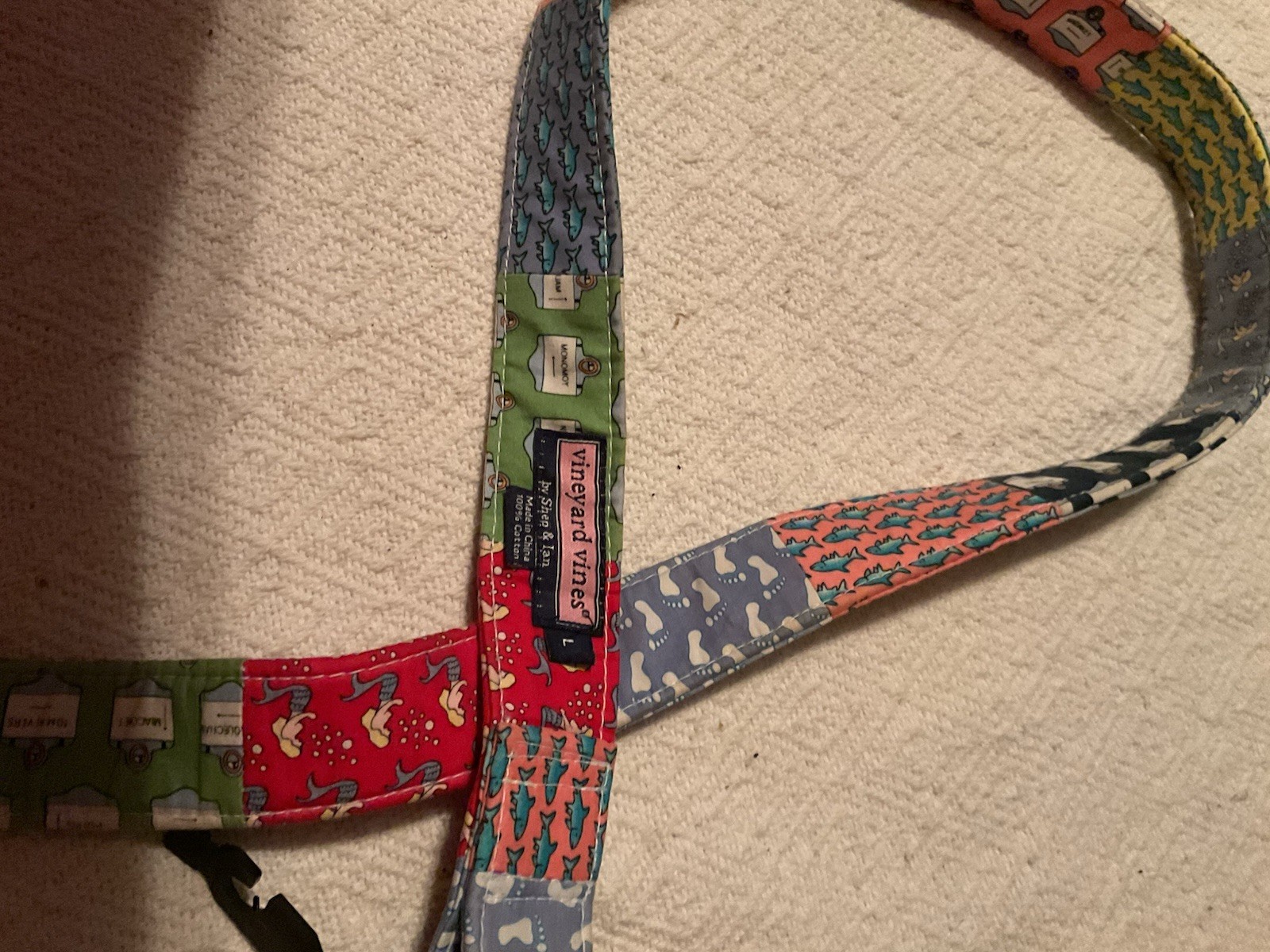 Vineyard Vines Patchwork Belt Silver Loops by She… - image 4