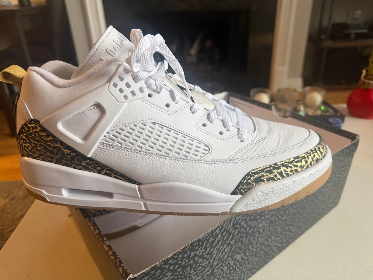 Jordan Spizike Low White Black Metallic Gold for Sale