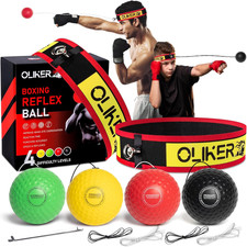 Boxing Reflex Ball for Adults and Kids, 4 Levels Boxing Ball with Adjustable Hea