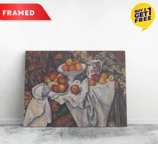 Paul Cezanne Apples and Oranges Backdrop Reproduction Canvas Painting Poster